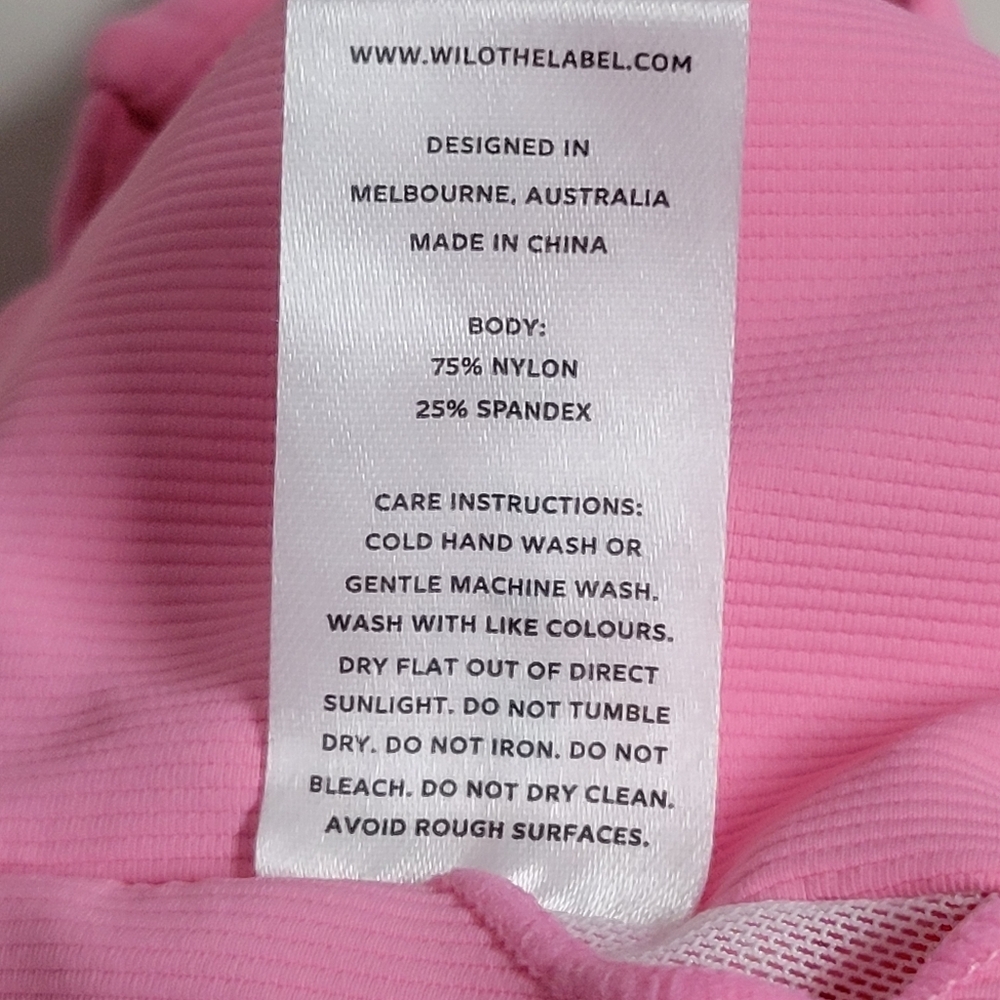 Wilo The Label One Shoulder Ribbed Sports Bra Top Size Small. - Picture 12 of 12